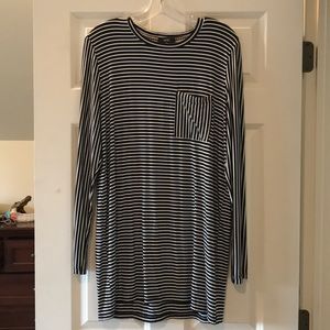 Very J mini long sleeve stripped dress